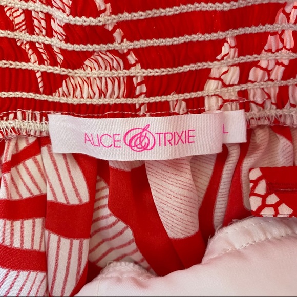 Alice & Trixie Veronique Red Strapless Silk Dress - Picture 3 of 16